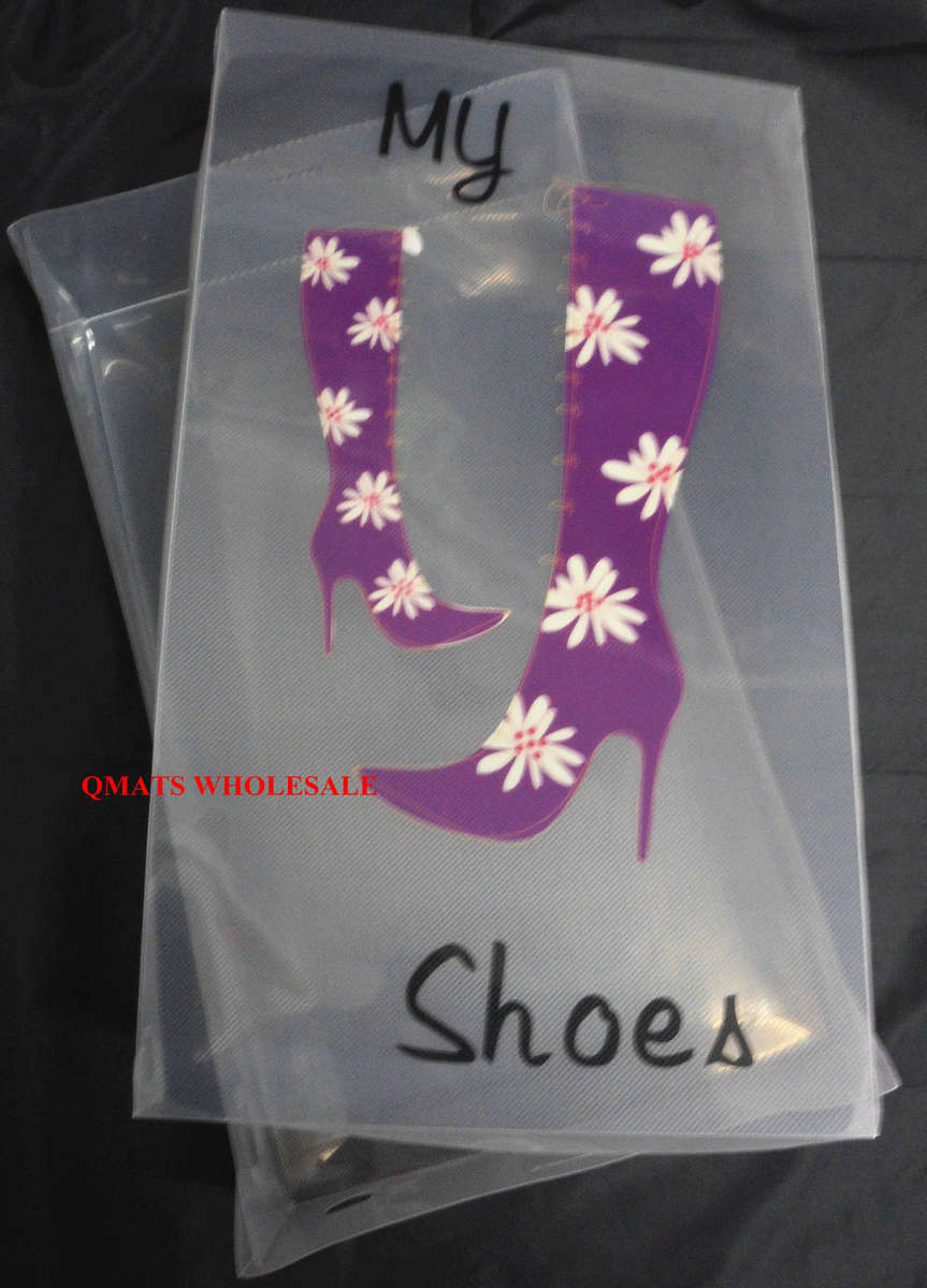 CLEAR PLASTIC LADIES FULL-LENGTH BOOTS STORAGE BOXES