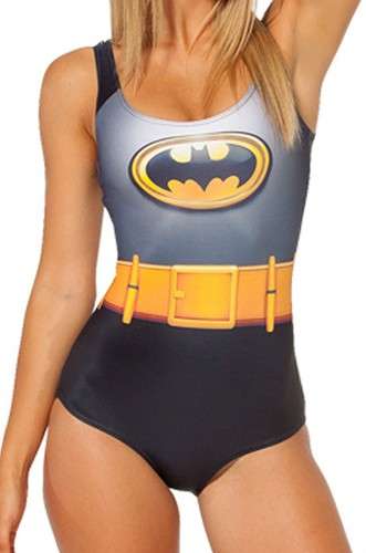 Batman Digital Print One Piece Swimsuit - M/L