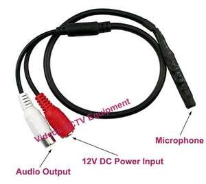Audio CCTV Microphone Mic DC 12V CCTV Security Camera DVR System