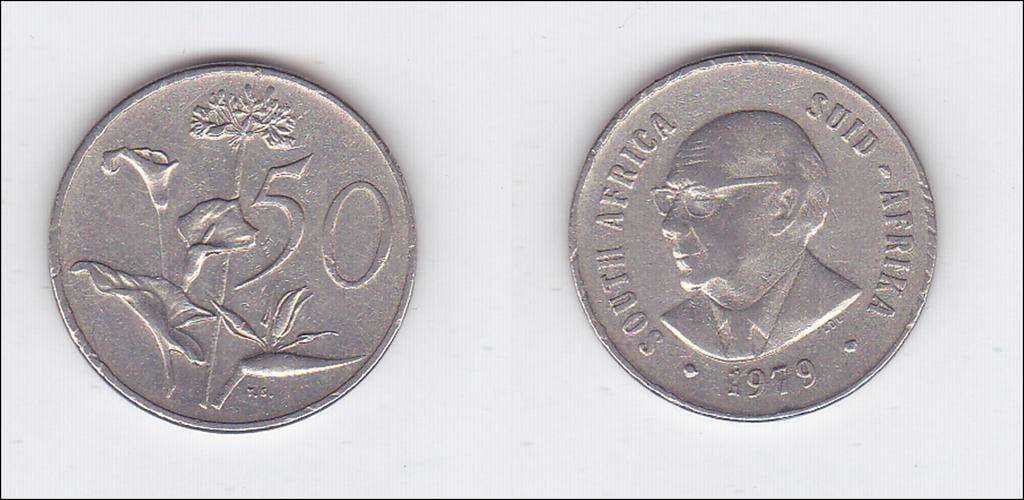 SOUTH AFRICA 50 CENTS 1979