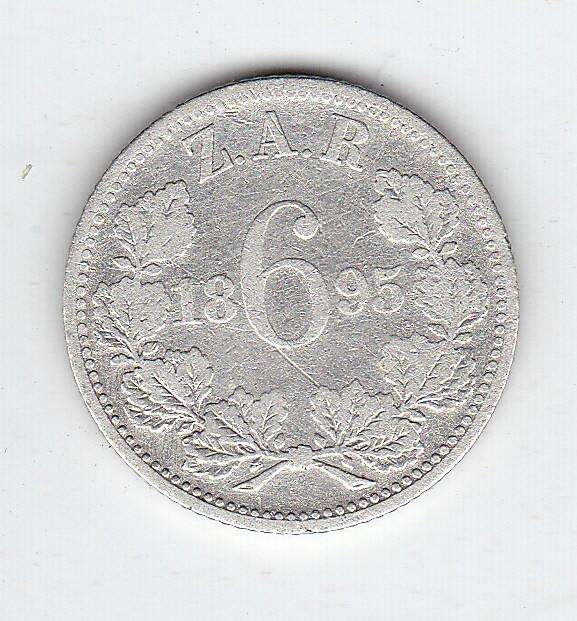 ZAR SIXPENCE 1895