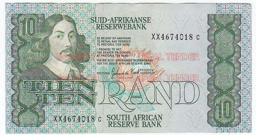 SOUTH AFRICA REPLACEMENT 10 RAND GERHARD DE KOCK XX4674018 C