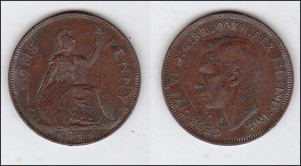 GREAT BRITAIN 1 PENNY 1944