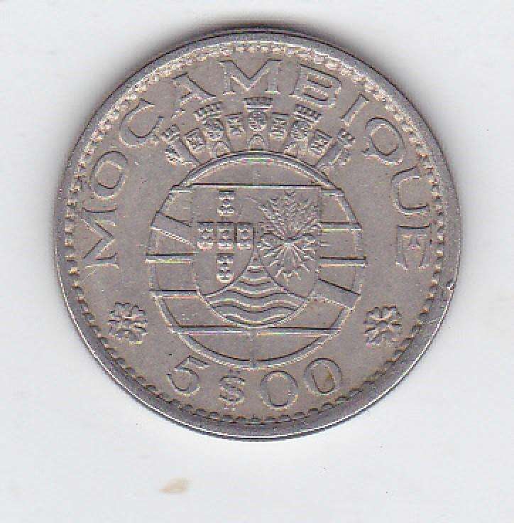 MOZAMBIQUE 5 ESCUDOS 1973