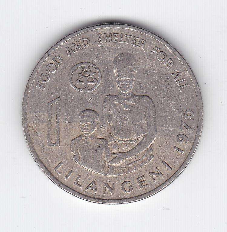 SWAZILAND 1 LILANGENI FOOD AND SHELTER FOR ALL 1976