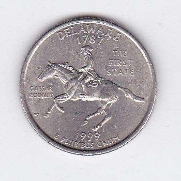 USA QUARTER DOLLAR DELAWARE 1999 HIGH GRADE