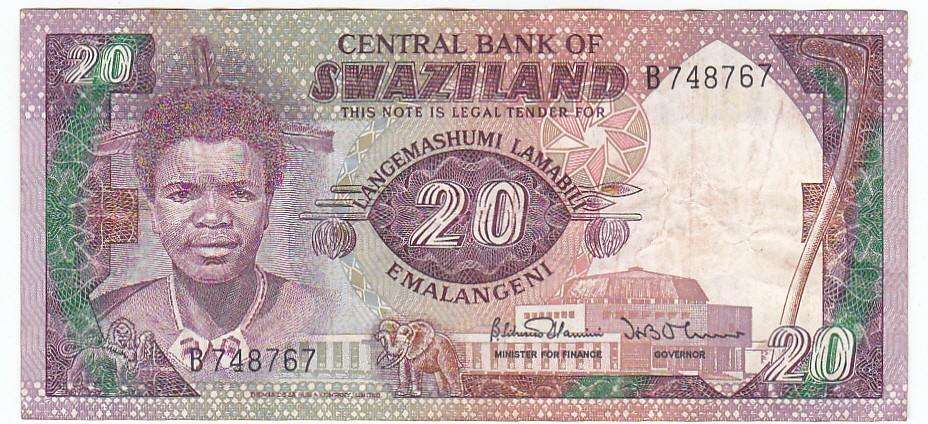 SWAZILAND 20 EMALANGENI NEW KING B748767