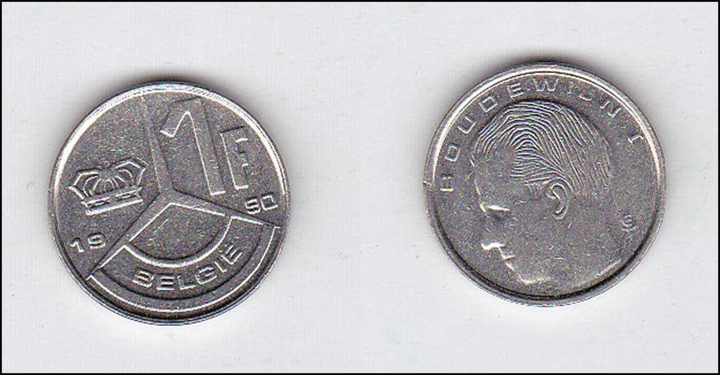BELGIUM 1 FRANK 1990 HIGH GRADE