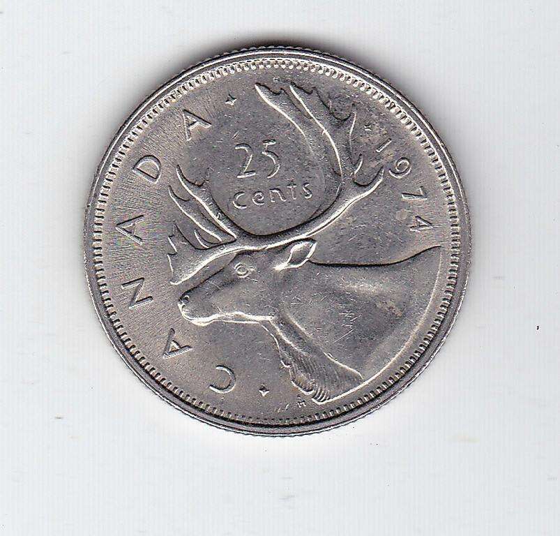 CANADA 25 CENTS 1974