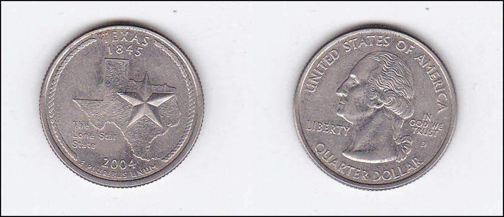 USA QUARTER  TEXAS  2004 HIGH GRADE