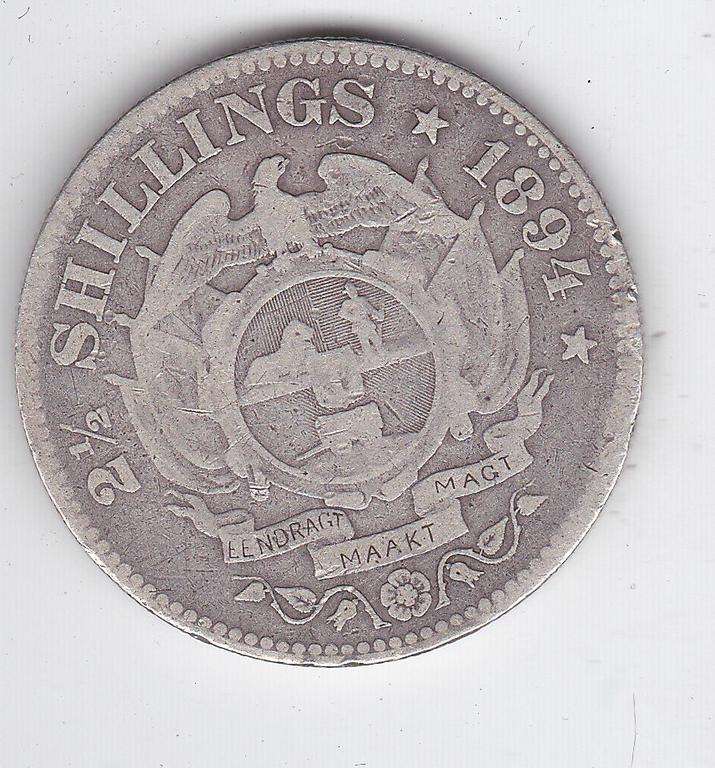 ZAR KRUGER HALF CROWN 1894 F=R1000