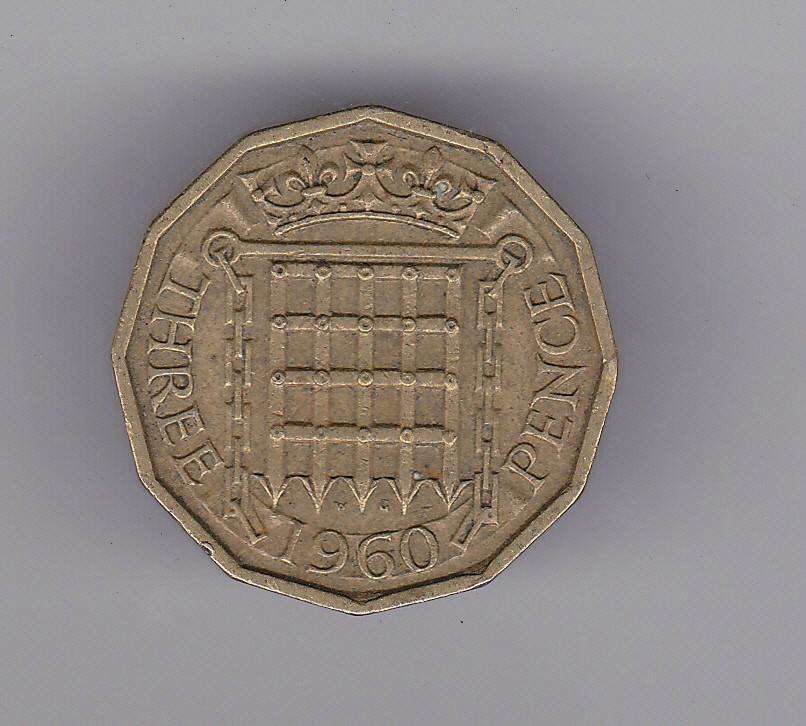 GREAT BRITAIN 3 PENCE 1960