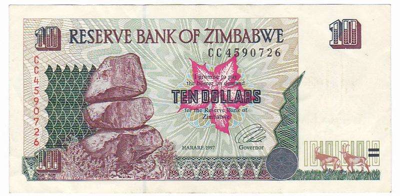 ZIMBABWE 10 DOLLARS 1997 CC4590726