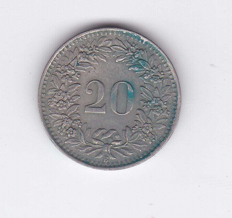 SWITZERLAND 20 RAPPEN 1943
