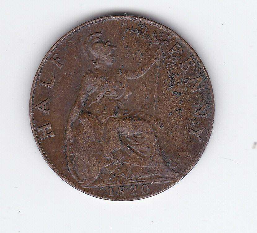 GREAT BRITAIN 1/2 PENNY 1920
