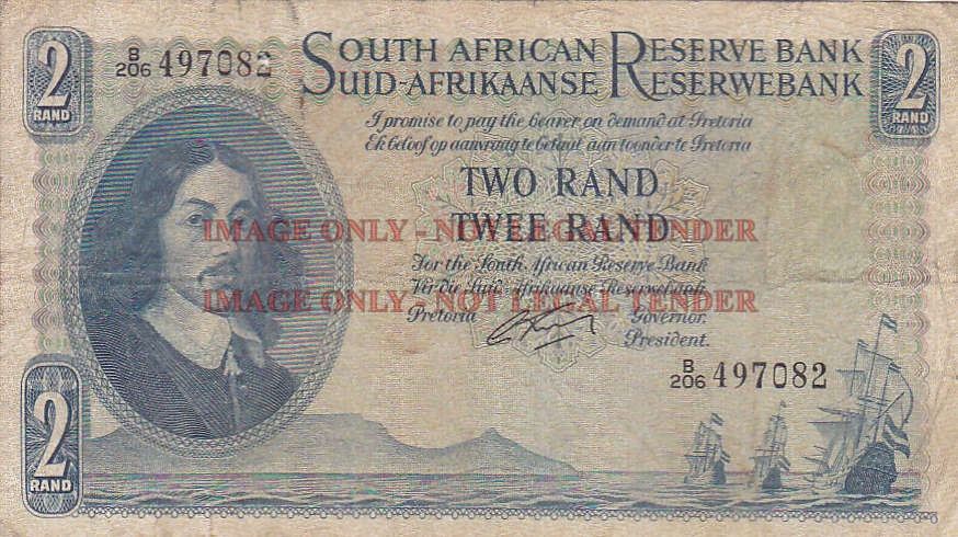 SOUTH AFRICA 2 RAND RISSIK B206 497082