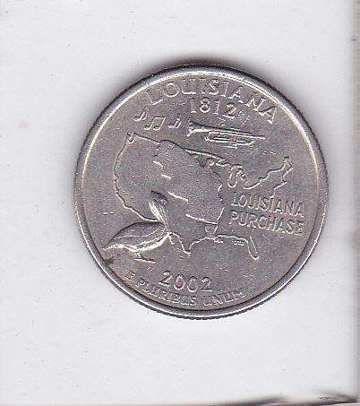 USA QUARTER DOLLAR 2002 LOUISIANA
