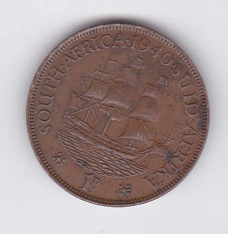 SOUTH AFRICA 1 PENNY 1940