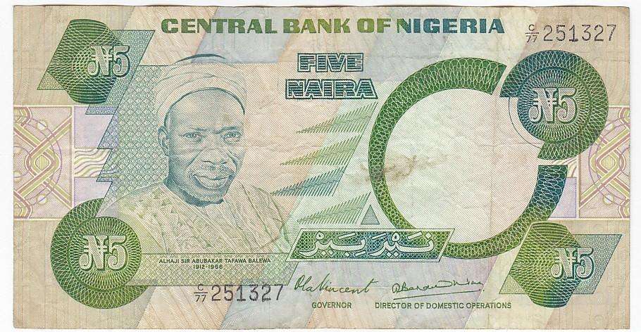 NIGERIA 5 NAIRA  C77 251327