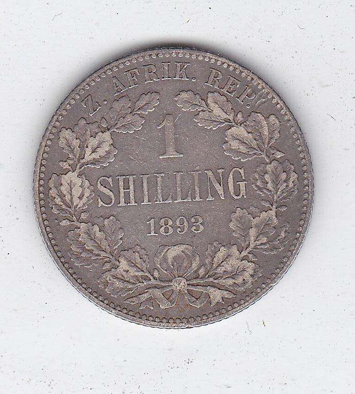 ZAR 1 SHILLING 1893 KEY DATE CAT VALUE F = R5000 VF = R18 000 - ATTRACTIVE COIN
