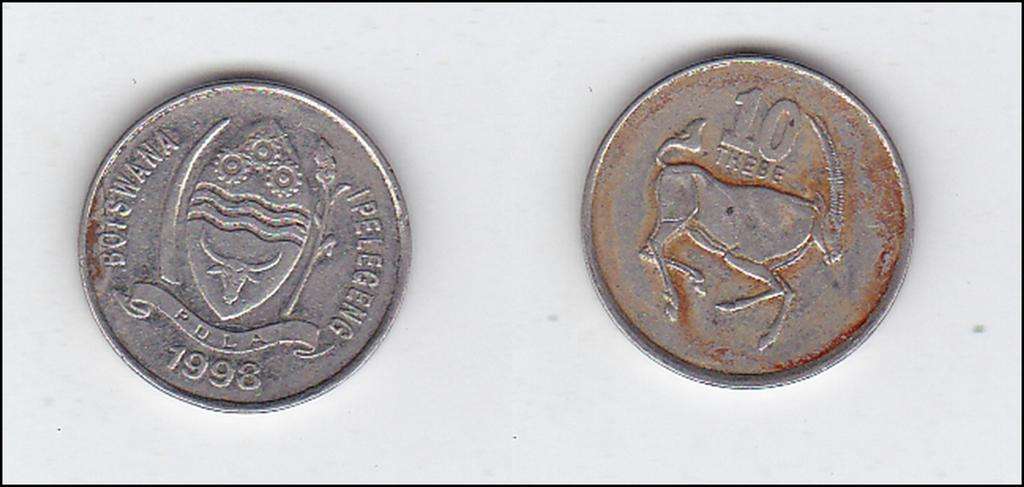 BOTSWANA 10 THEBE 1998