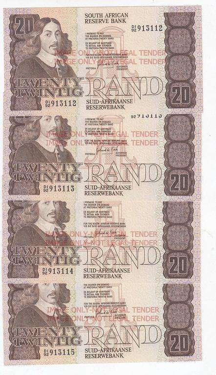 FOUR SEQUENTIAL R20 G DE KOCK D192913112/3/4/5 AU