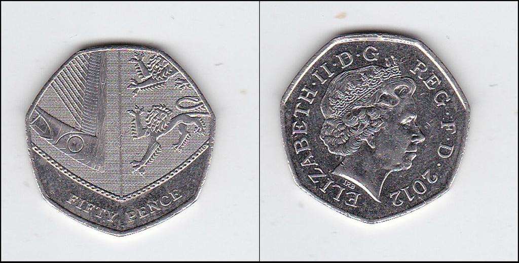 GREAT BRITAIN 50 PENCE 2012 EF