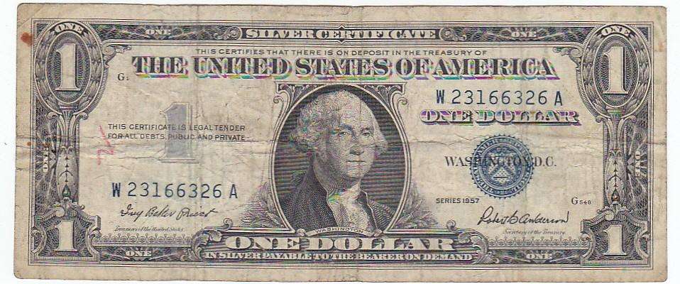 USA 1 DOLLAR SERIES 1957 W23166326A