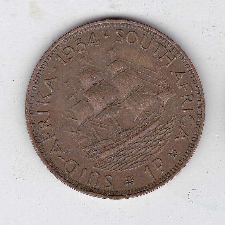SOUTH AFRICA PENNY 1954