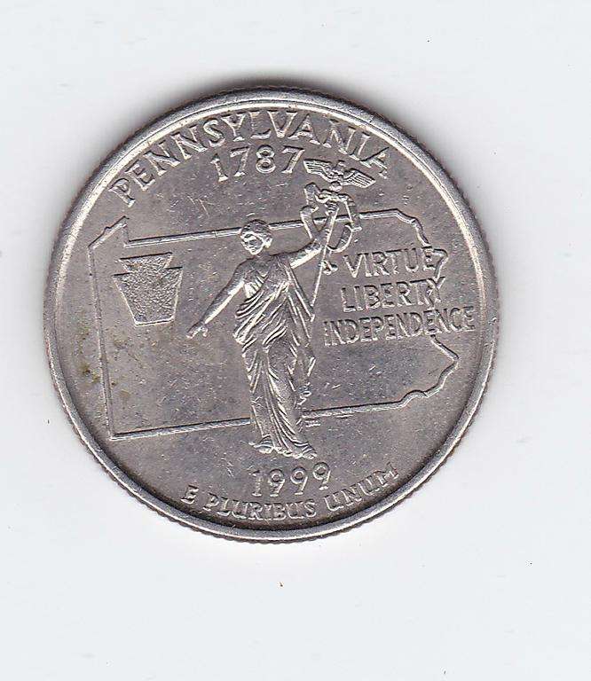 USA QUARTER DOLLAR PENNSYLVANIA 1999