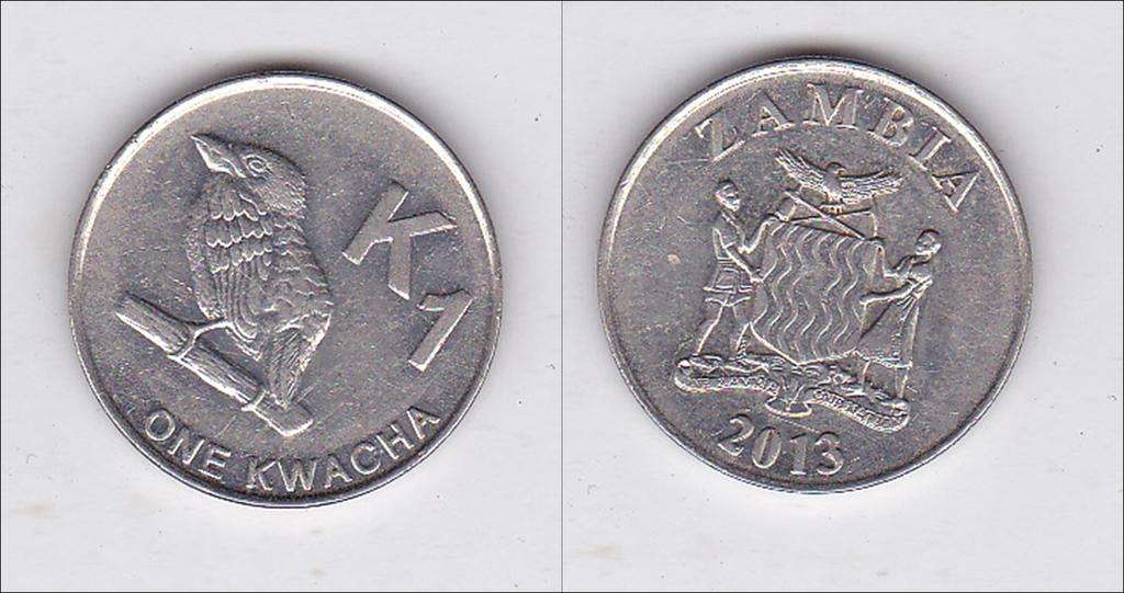 ZAMBIA 1 KWATCHA 2013 FACE VALUE R1.53