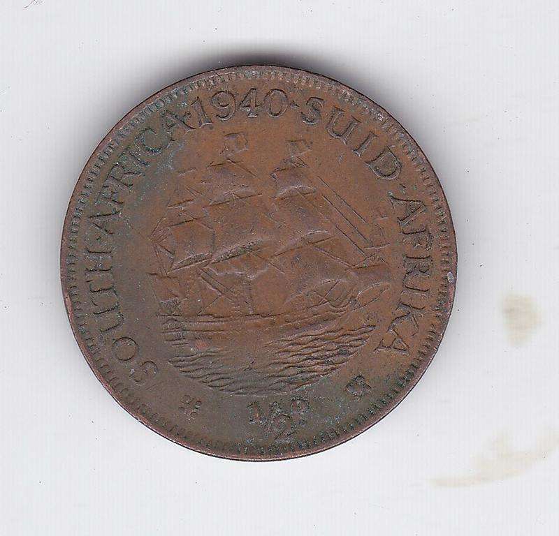 SOUTH AFRICA HALF PENNY 1940
