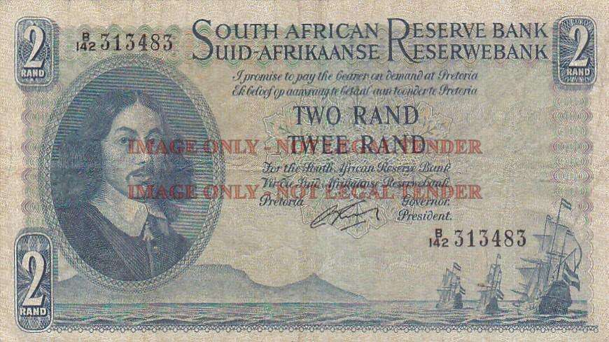 SOUTH AFRICA 2 RAND G.RISSIK B142 313483