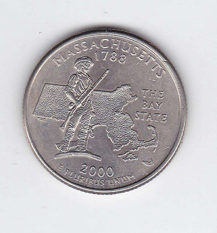 USA QUARTER DOLLAR MASSACHUSETTS 2000