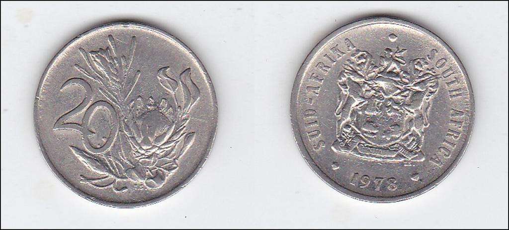 SOUTH AFRICA 20 CENTS 1978