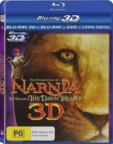 Chronicles of Narnia:Voyage of the Dawn Treader(Region A 3D+BluRay+DVD+Digital)*BRAND NEW, Sealed*