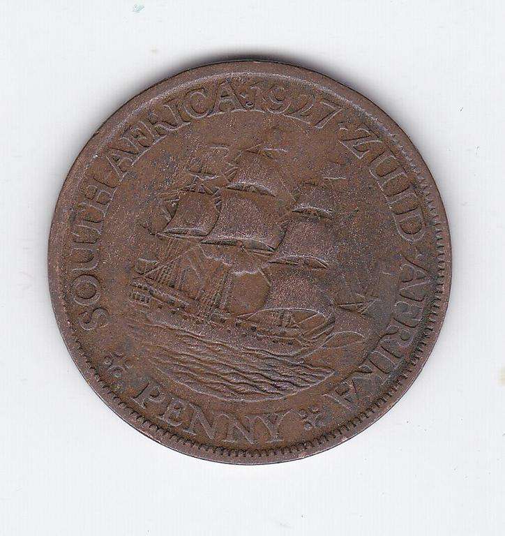 SOUTH AFRICA 1 PENNY 1927 - F = R25 VF = R300
