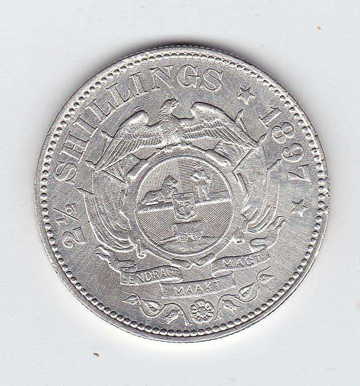 ZAR 2 1/2 SHILLINGS 1897 - VF = R520