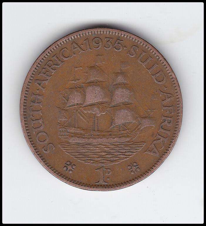 SOUTH AFRICA 1 PENNY 1935