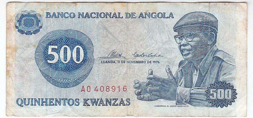 ANGOLA 500 KWANZAS 1976