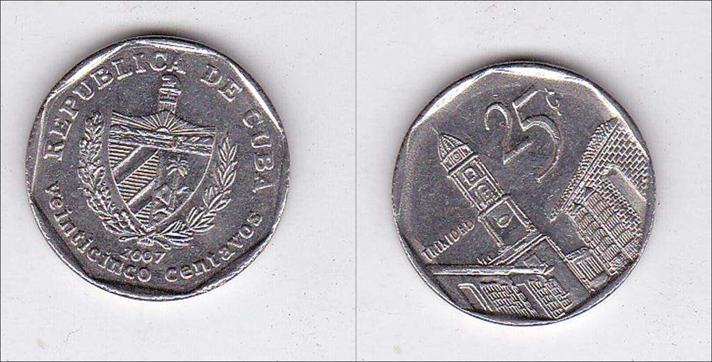 CUBA 25 CENTS 2007