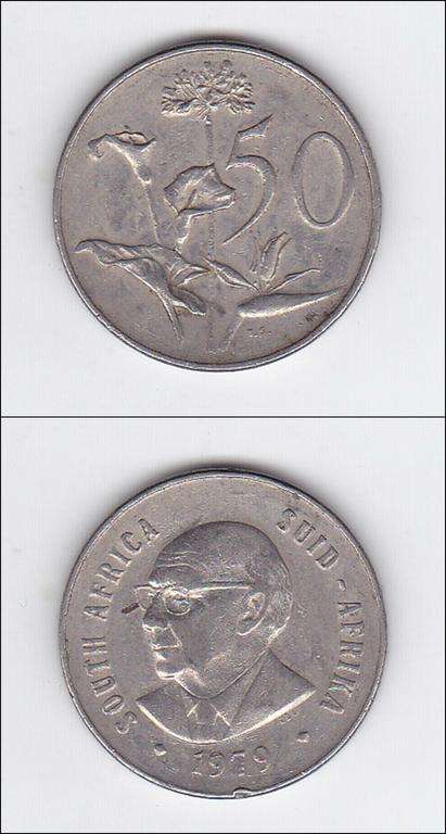 SOUTH AFRICA 50 CENTS 1979