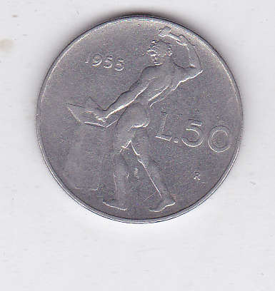 ITALY 50 LIRE 1955