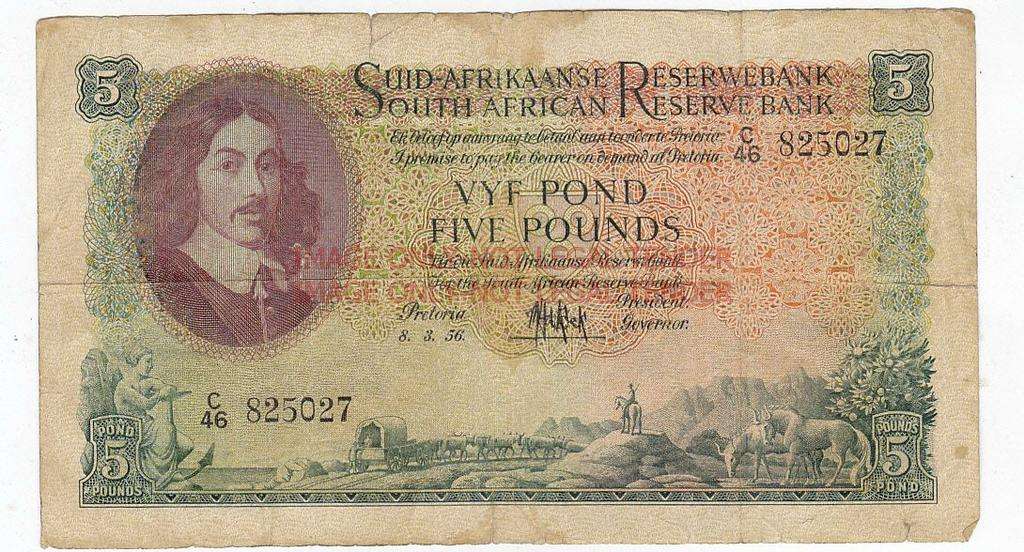 FIVE POUNDS DE KOCK 8-3-56 C46 825027