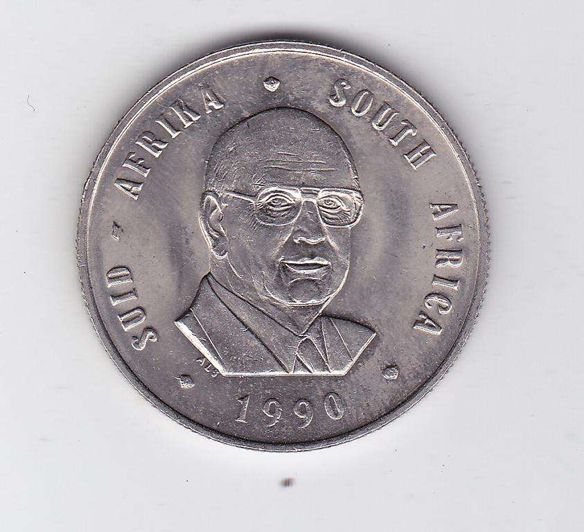 SOUTH AFRICA 1 RAND 1990 P.W. BOTHA HIGH GRADE