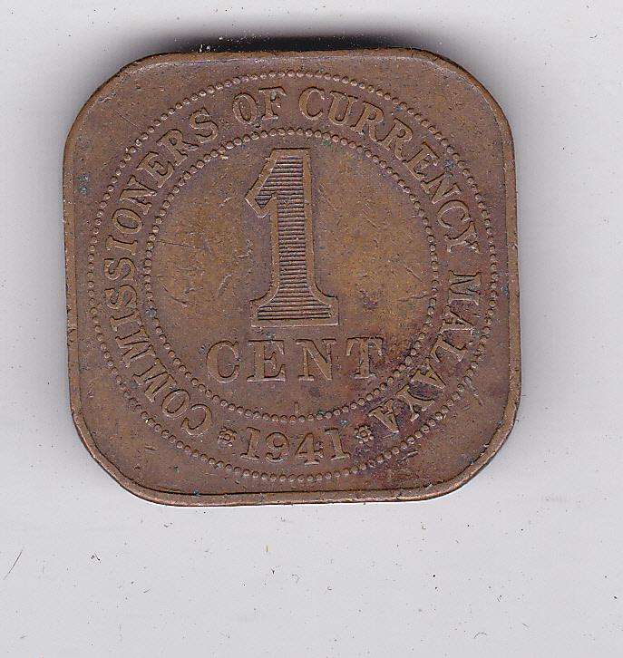 MALAYA 1 CENT 1941