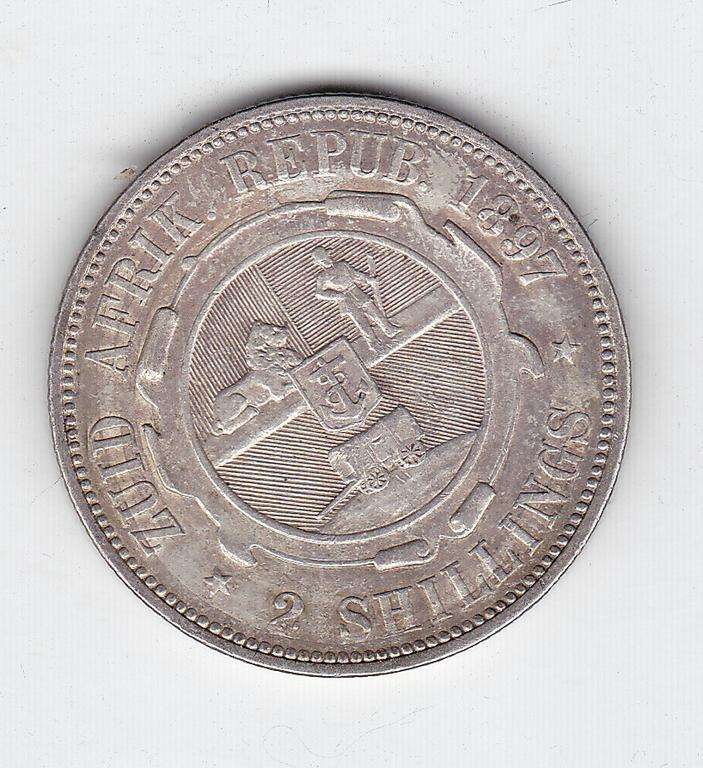 ZAR KRUGER TWO SHILLINGS 1897