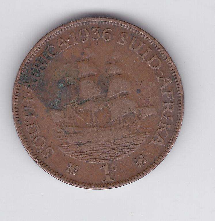 SOUTH AFRICA 1 PENNY 1936