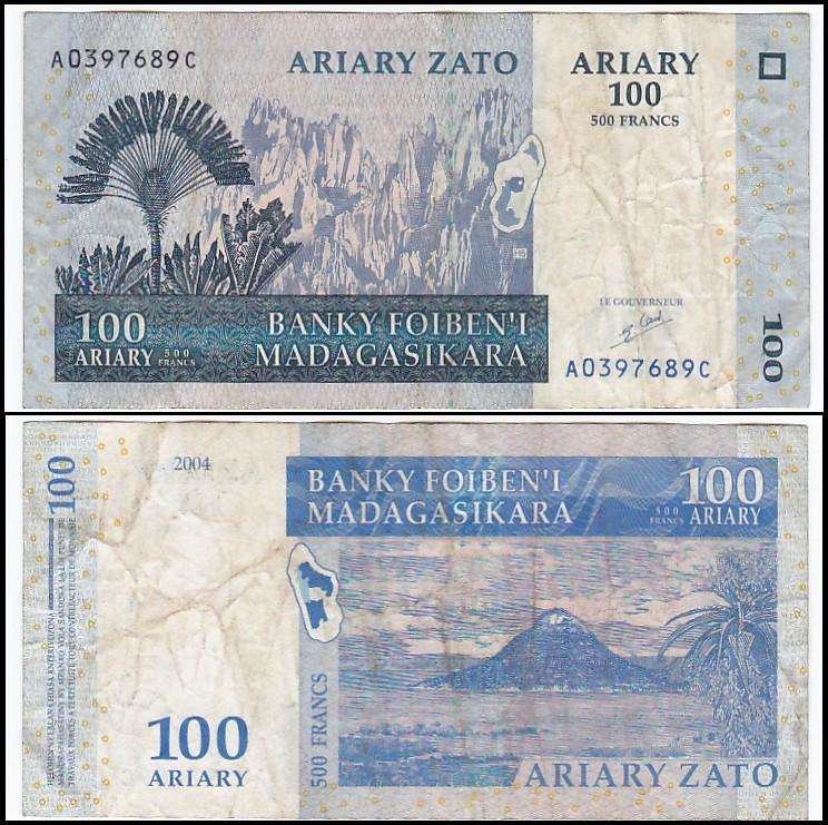 MADAGASCAR 100 ARIARY 2004