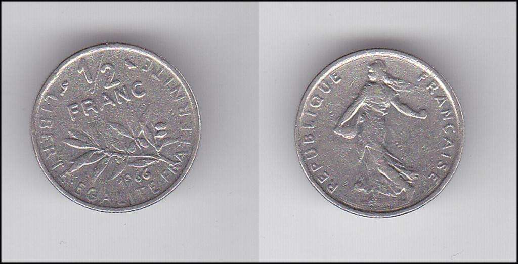 FRANCE HALF FRANC 1966